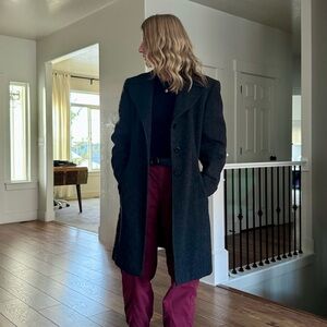 Studio Y Charcoal Trench Coat circa 1999